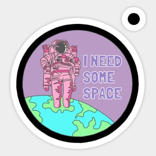 Astronaut introvert space awkward tumblr meme Sticker